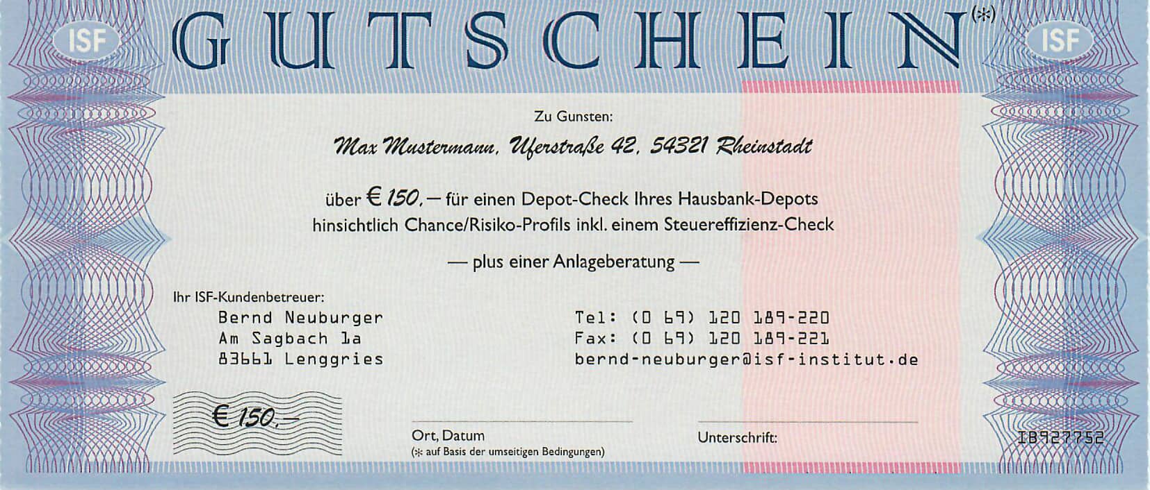 Gutschein-Muster